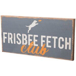 NEW Seven Anchor Designs XL 10x20” Frisbee Fetch Club Wooden Painted Wall Art